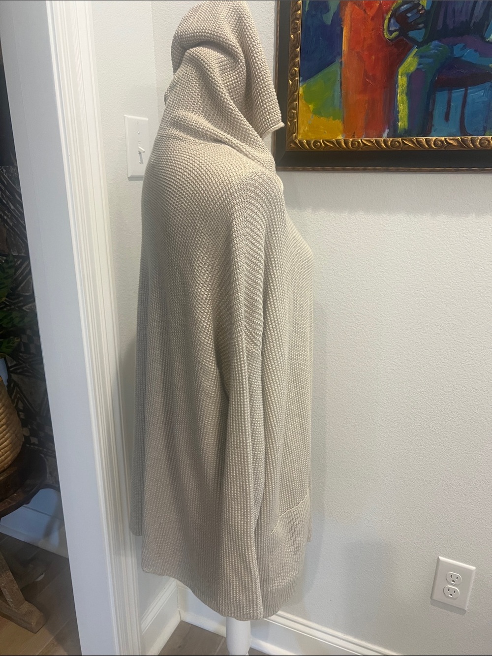Eileen Fisher Hooded Open-Front Peruvian Organic Cotton Cardigan. Large NWT - Picture 12 of 15